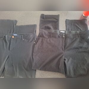 Womens Plus Size Maurices Black Pants Set, Size 16/18